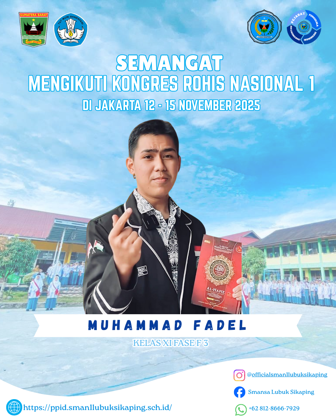 SISWA SMANSA MENGIKUTI KONGRES ROHIS NASIONAL 1 DIJAKARTA