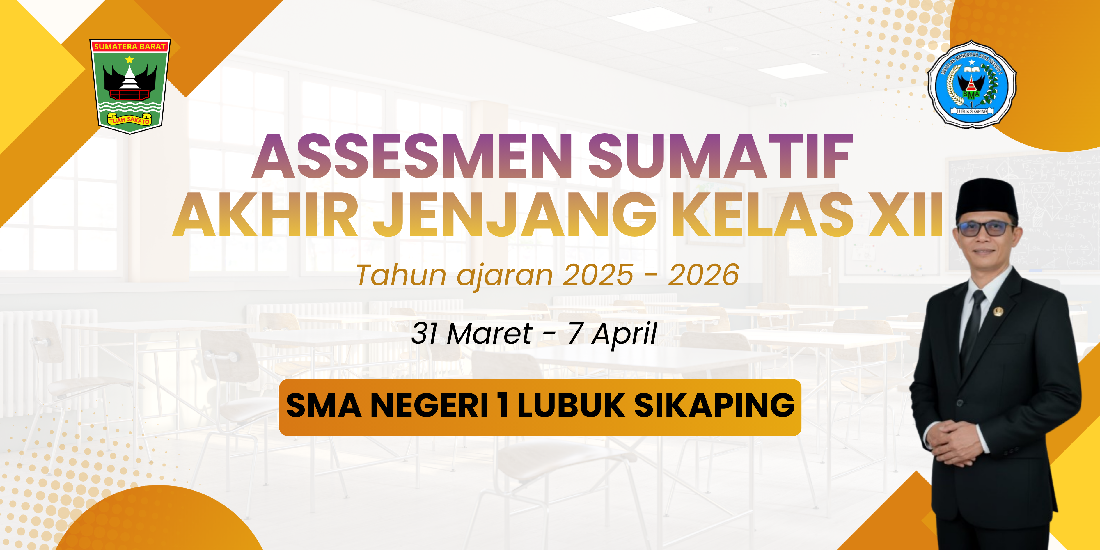 Asesmen Sumatif Akhir Jenjang Kelas XII Resmi Dimulai di SMA Negeri 1 Lubuk Sikaping