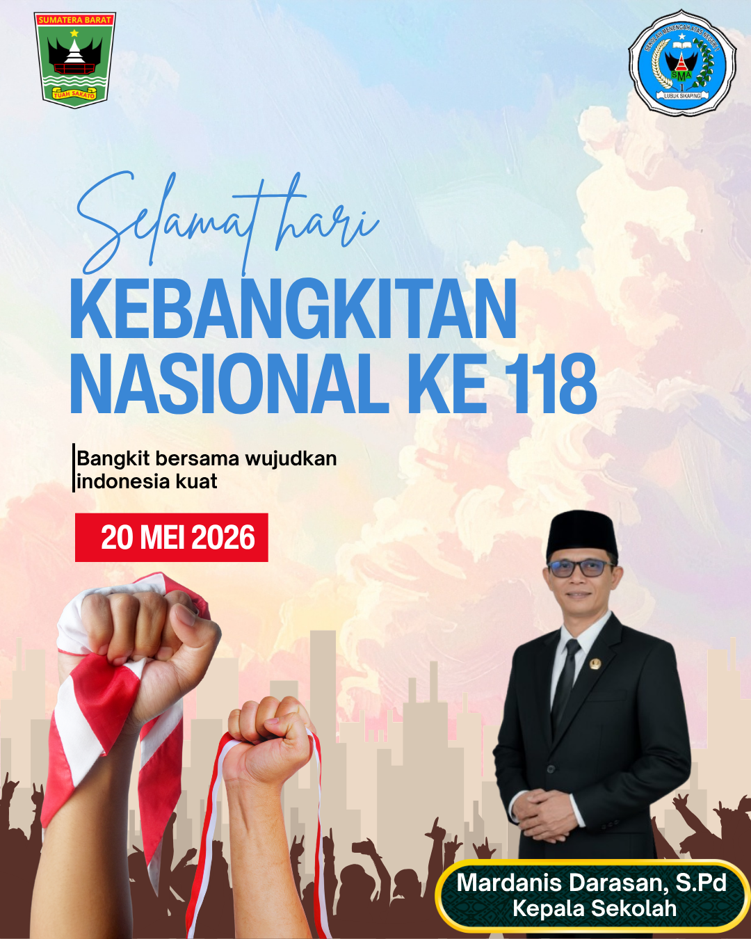 Semangat Hari Kebangkitan Nasional ke-118, SMAN 1 Lubuk Sikaping Siap Bangkit dan Berprestasi